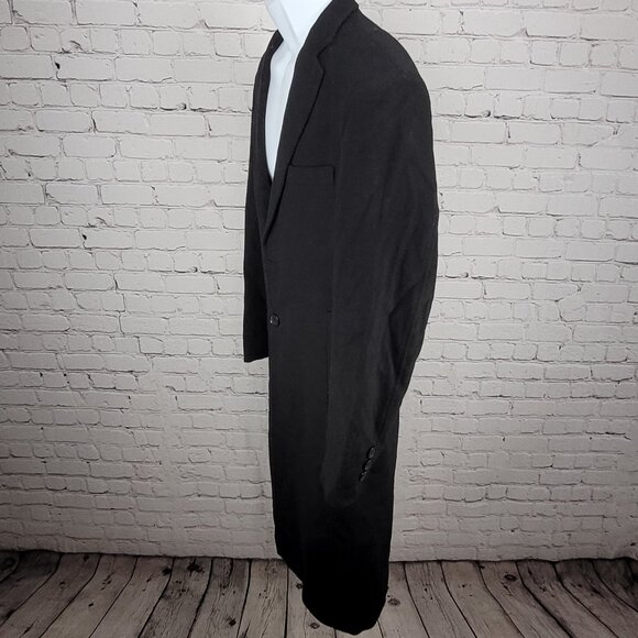 Elegance Antica Sartoria Black Wool Blend Italian Design Buttoned Over Coat 48 - Picture 15 of 16